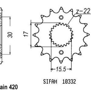 Pignon 80 Cr 1986-2001 - 420 - 12 Dents - Similaire JTF1256
