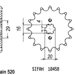 Pignon 125 Kx 1987-1992 - 520 - 11 Dents - Similaire JTF422