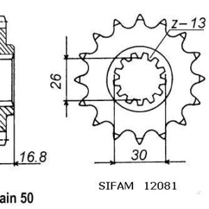 Pignon Vtr 1000 F 1997-2001 - 530 - 17 Dents - Similaire JTF333