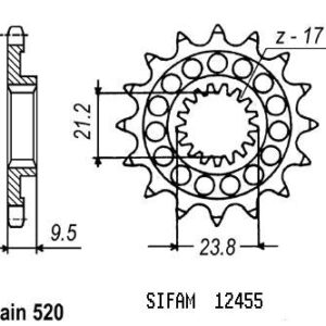 Pignon Suzuki Rm-z 450 2005 - 520 - 14 Dents - Similaire JTF1441C