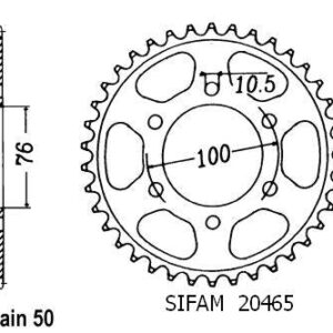Couronne Gr 650 1983-1985 - 530 - 38 Dents - Similaire JTR816