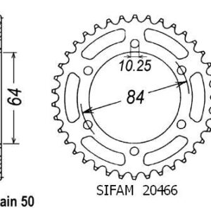 Couronne Gsx 400 E-twin 1982-1987 - 530 - 45 Dents - Similaire JTR814