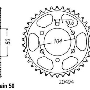 Couronne Zx-9r Ninja 1998 - 530 - 41 Dents - Similaire JTR488