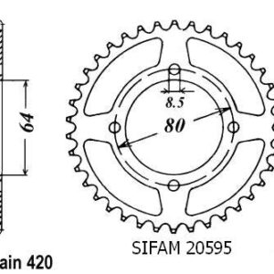 Couronne Lc 50 Bop 1980-1981 - 420 - 37 Dents - Similaire JTR834