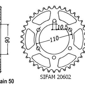 Couronne Xs 650 Se 1978-1983 - 530 - 33 Dents - Similaire JTR850