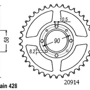 Couronne 428 - 47 Dents - Similaire JTR269