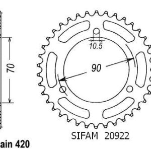 Couronne Cr 80 Rb 1981 - 420 - 47 Dents - Similaire JTR239