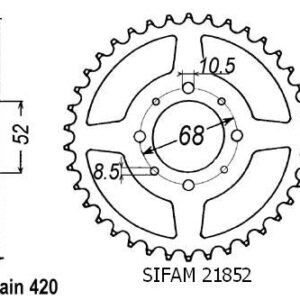 Couronne Rv/Van 50 1973-1978 - 420 - 32 Dents - Similaire JTR801