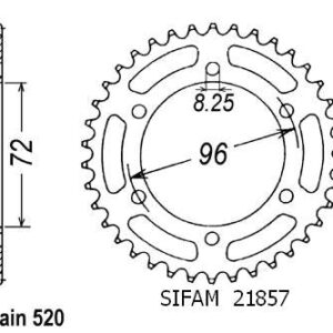 Couronne Sp 370 1977-1980 - 520 - 42 Dents - Similaire JTR820
