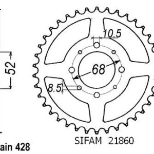 Couronne Ts 80 Er 1981-1982 - 428 - 42 Dents - Similaire JTR802