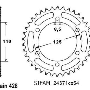 Couronne Beta 50 Rk6 1994-1998 - 428 - 52 Dents - Similaire JTR4371