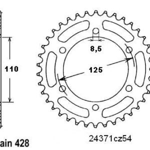 Couronne Beta 50 Rk6 1994-1998 - 428 - 54 Dents - Similaire JTR4371