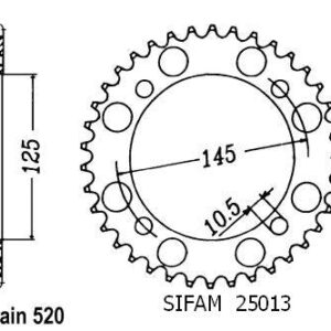 Couronne Xt 600 1985-1986 Xtz 600 Tenere 1985-1989 - 520 - 41 Dents - Similaire JTR857
