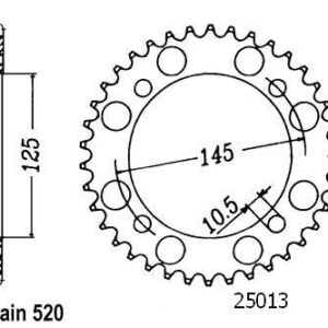 Couronne Xv 125 Virago 1997-2000 - 520 - 47 Dents - Similaire JTR857
