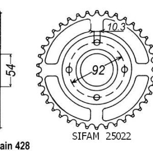 Couronne Rd 125 Lc2 1985-1988 Tzr 125 1987-1993 - 428 - 45 Dents - Similaire JTR835