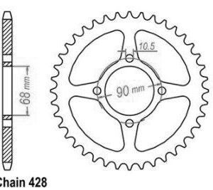 Couronne Mtx 80 R 1988 - 428 - 45 Dents - Similaire JTR241