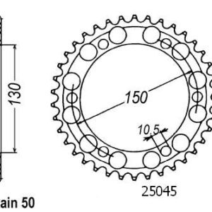 Couronne Fzs 600 Fazer 1998 - 530 - 48 Dents - Similaire JTR859