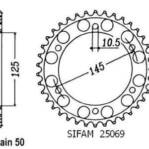 Couronne Fz 750 Genesis 1987-1993 - 530 - 43 Dents - Similaire JTR865