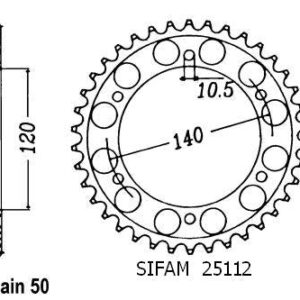 Couronne Zzr 600 Zx 1990-1992 - 530 - 45 Dents - Similaire JTR499
