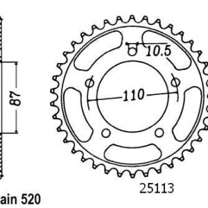 Couronne Gs 500 E 1988-1998 - 520 - 39 Dents - Similaire JTR823