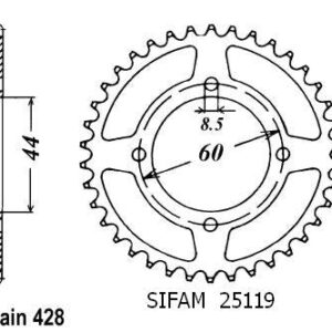 Couronne Dt 80 Mx Espagne 1984 - 428 - 41 Dents - Similaire JTR833