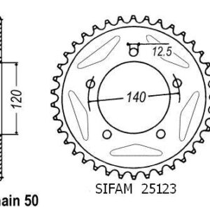 Couronne Gsx 1400 2002-2006 - 530 - 42 Dents - Similaire JTR1797