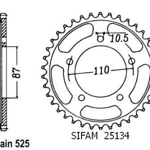 Couronne Gsf 400 Bandit 1990-1992 - 525 - 47 Dents - Similaire JTR807