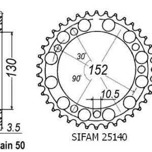 Couronne Cagiva 900 Elefant Ie - 530 - 48 Dents - Similaire JTR729