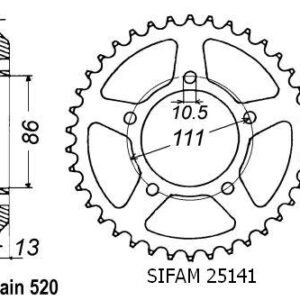 Couronne 600 Nord-west 1991-1994 - 520 - 43 Dents - Similaire JTR611