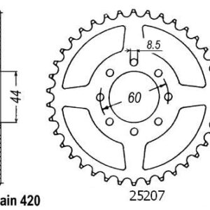 Couronne 50 Dtr/X-limit - 5 Trous - 420 - 52 Dents - Similaire JTR2078