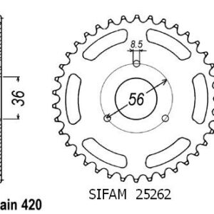 Couronne Suzuki Jr 50 1985-2006 - 420 - 28 Dents - Similaire JTR1780