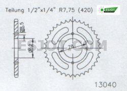 Couronne Suzuki Lt-a 50 2002 - 420 - 37 Dents