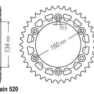 Couronne Racing Alu Cbr600/1000 Rr 2003-2004 42 Dents - Similaire JTA1308