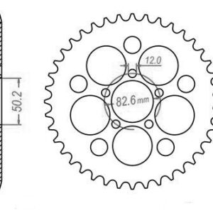 Couronne Harley Xlh 883/1200 S idem 27082cz48 - 530 - 48 Dents - Similaire JTR7086