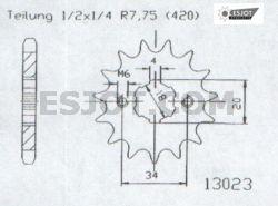 Pignon Eton - 420 - 19 Dents - Made in Germany