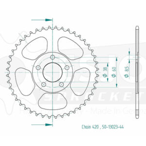 Couronne Acier 420 - 44 dents