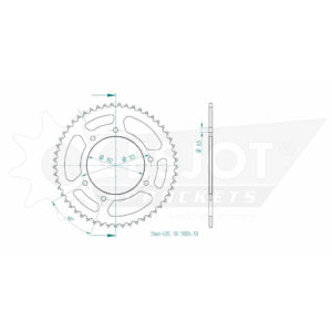 Couronne acier 420 - 53 dents - made in germany