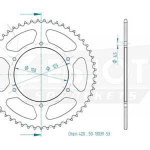 Couronne Acier - 420 - 52 Dents - Made in Germany