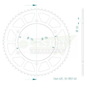 Couronne acier 420 - 60 dents - made in germany