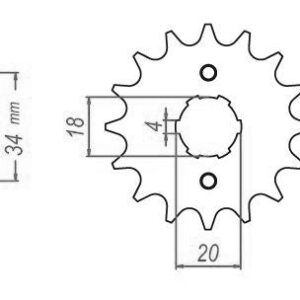 Pignon TT Honda - 428 - 13 Dents - Similaire JTF259