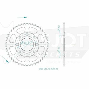 Couronne Acier TT Honda - 428 - 46 Dents - Similaire JTR269