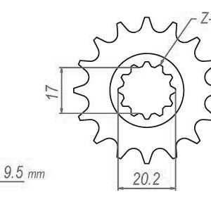 Pignon TT Lightweight KTM - 428 - 14 Dents - Similaire JTF1907 - Made in Germany