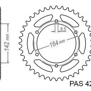Couronne Acier Hyosung - 428 - 52 Dents - Similaire JTR1067 - Made in Germany