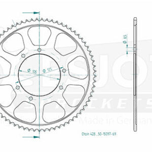 Couronne pas en 428 - 69 dents