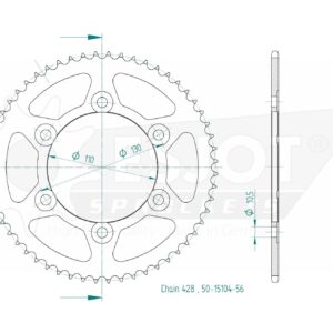Esjot - couronne - 428 - 56 dents