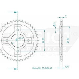 Esjot - Couronne - 428 - 42 dents