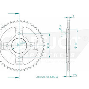 Esjot - Couronne - 428 - 46 dents