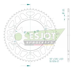 Couronne Fantic 125 - 57 dents