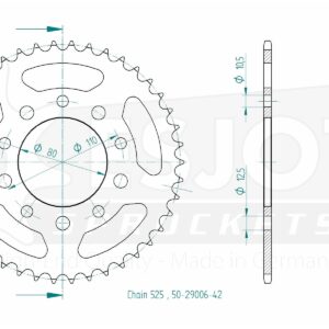 Couronne Acier Triumph - 525 - 42 Dents - Made in Germany