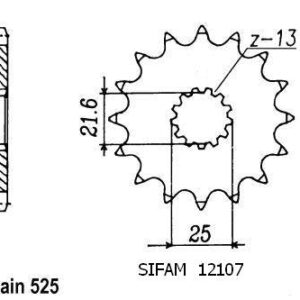 Pignon - 525 - 14 Dents - Made in Germany